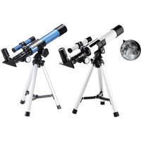 portable 32x magnification astronomical telescope:sky blue