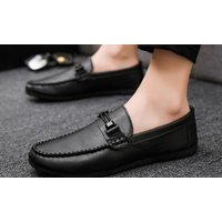 men’s slip on shoes:brown/uk 9
