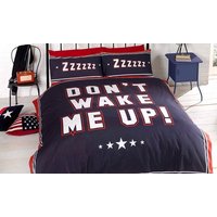 don t wake me up reversible duvet set: king