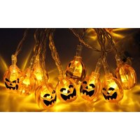 halloween decoration led pumpkin light string: hollow pumpkin 4.5m /warm light