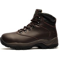 brown cotswold winstone mens leather waterproof hiking boots – size 8