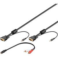 goobay full hd svga monitor cable +3 5mm audio – 15 metres