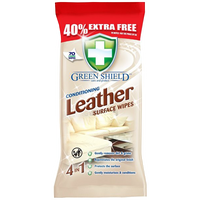 green shield conditioning leather wipes – 70 pcs