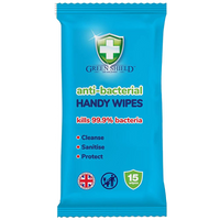 Green Shield Anti-Bacterial Wipes - 15 pcs green shield anti bacterial wipes – 15 pcs