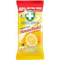 green shield antibacterial cleaning wipes – 70 pcs