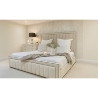 Plush Santorini Paneled Bed Frame: 3ft Single /White Plush Santorini Frame - No Mattress plush santorini paneled bed frame: 3ft single /white plush santorini frame – no mattress