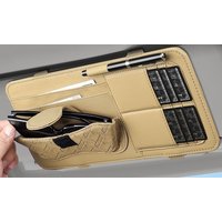 two piece car sun visor organiser: khaki