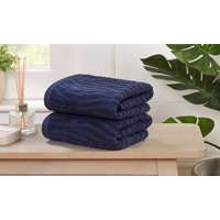 500gsm Safari Textured Cotton Bath Sheet: Green/Two 500gsm safari textured cotton bath sheet: green/two