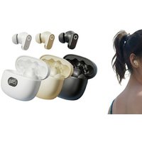 enc wireless bluetooth 5.49 earbuds with led display charging case: white