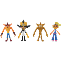 crash bandicoot action figures – 4 pcs