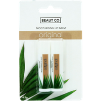 beaut co moisturising lip balm original twin pack – 4.5 g