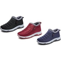 non slip fleece lined winter boots: women / black / uk7