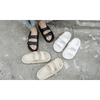 Unisex Double Buckle Slides: Pink /UK5.5-6 unisex double buckle slides: pink /uk5.5 6