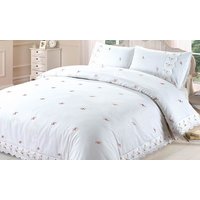 sophie lace trim duvet set: white/ double