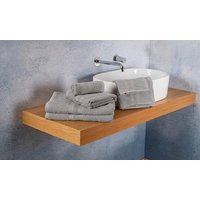 6 piece cotton blend towel set: cream