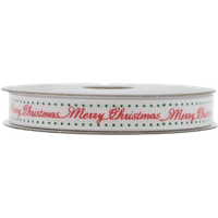 premier accents merry christmas decorative ribbon white – 2 7m
