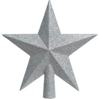 decoris silver glitter top star