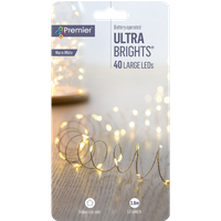 premier 40 led battery chain light – 3 9 metres