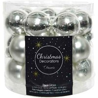 decoris season silver mini christmas bauble set – 24 pcs