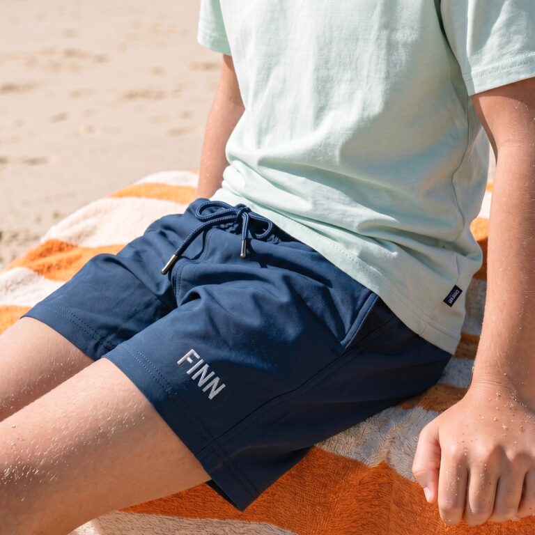 Personalised boys swim shorts - Blue - 134/140 personalised boys swim shorts – blue – 134/140