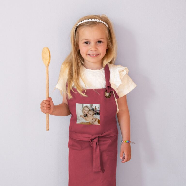 personalised children's apron – burgundy
