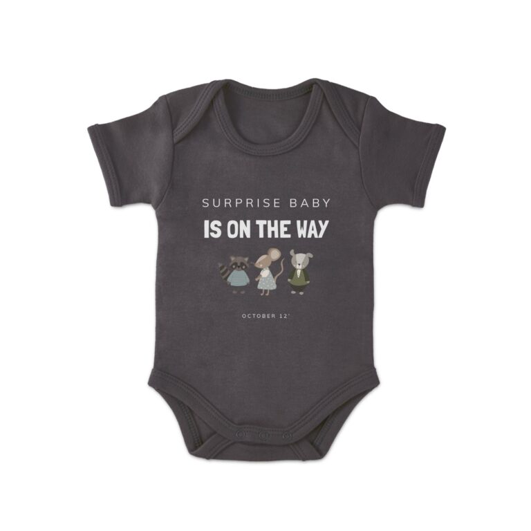 babygrow – printed – short sleeves – antracite – 62/68