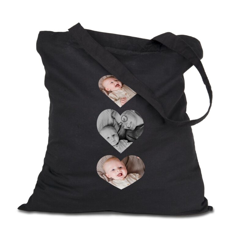 personalised tote bag – black
