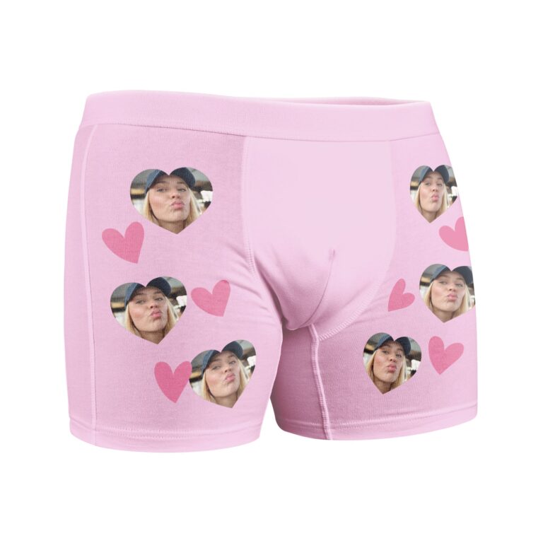 personalised boxer shorts – xl – pink