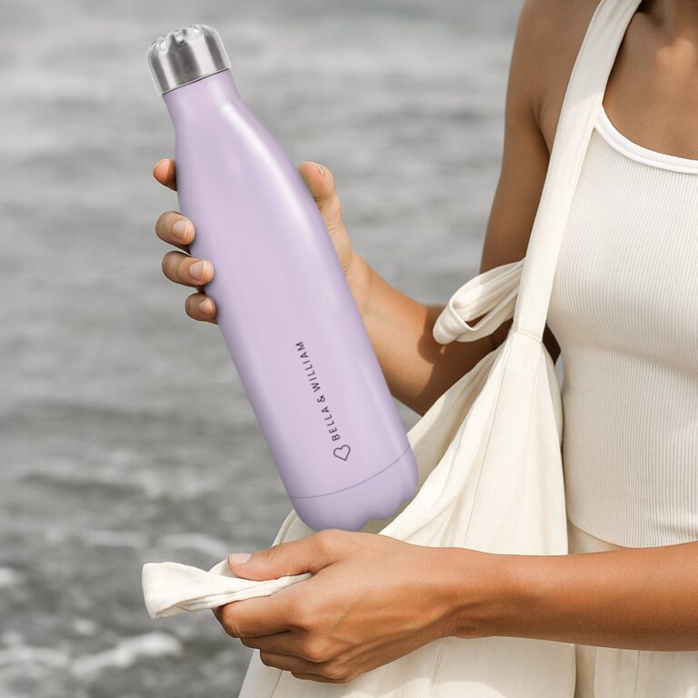 Thermos bottle - 750 ml - Purple - Printed thermos bottle – 750 ml – purple – printed