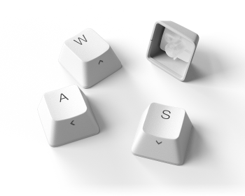 PBT Keycaps: White pbt keycaps: white
