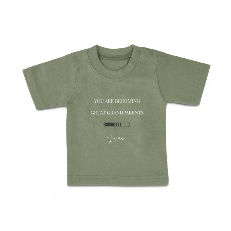 baby t shirt – printed – short sleeves – green – 62/68