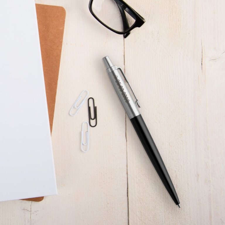 Personalised ballpoint pen - Parker - Jotter - Black - Left-handed personalised ballpoint pen – parker – jotter – black – left handed