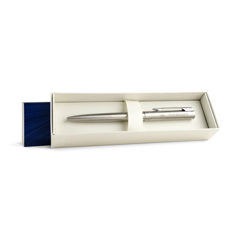 personalised pen – waterman – crome graduate – ballpoint – engraved – right handed