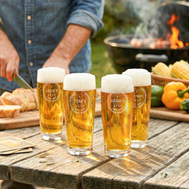 engraved mini beer glass – 4 pcs