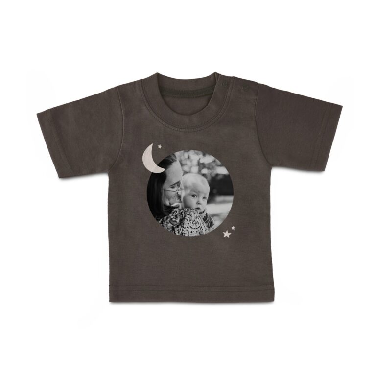 baby t shirt – printed – short sleeves – antracite – 86/92