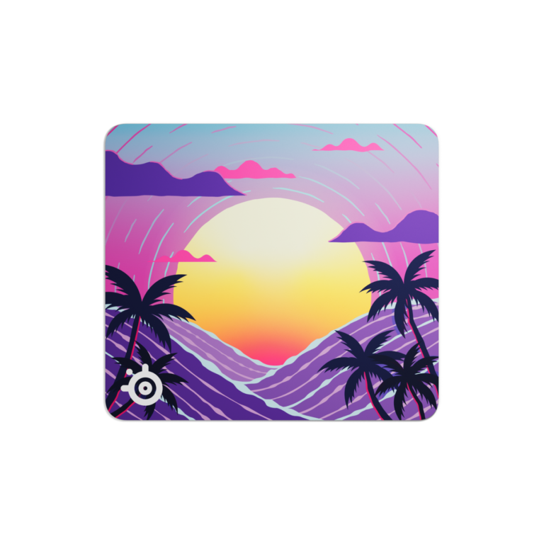 steelseries qck l neon sunset gaming mousepad