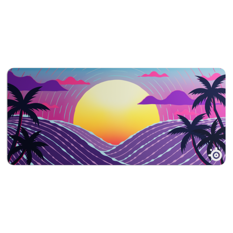 SteelSeries QcK XXL Neon Sunset Gaming Mousepad steelseries qck xxl neon sunset gaming mousepad