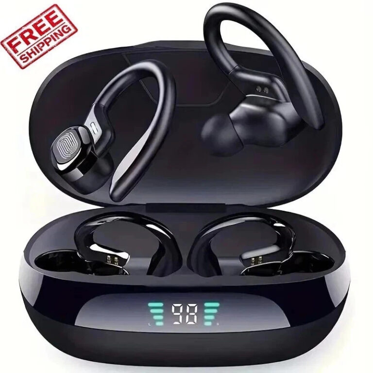 tws wireless bluetooth earphones headphones sports ear hook running bass earbuds