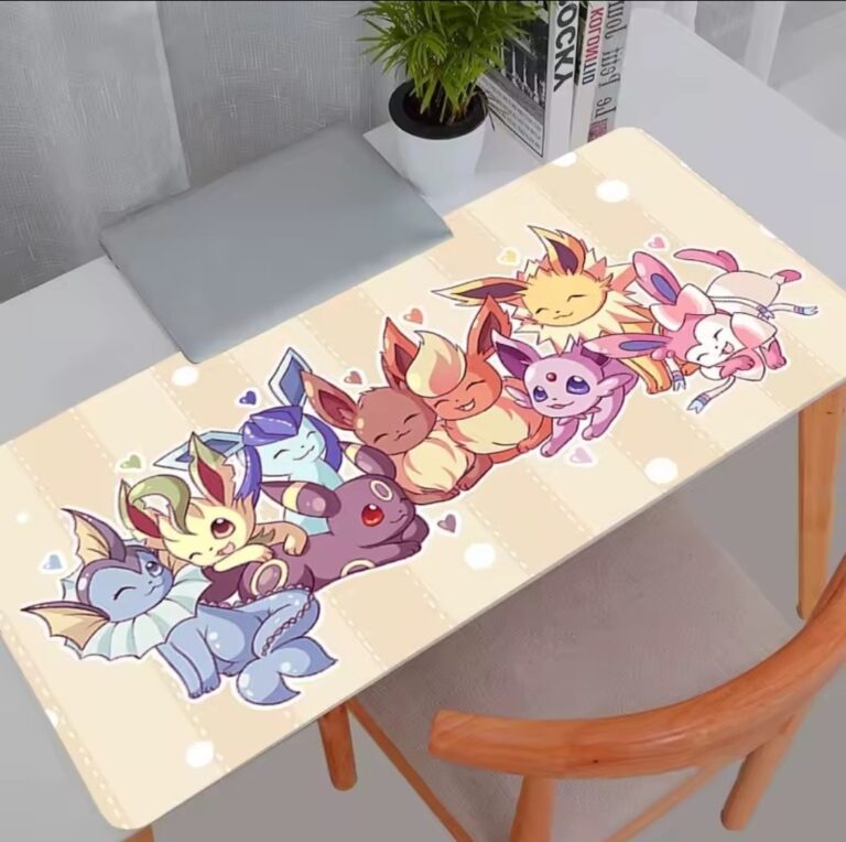 pokemon eevee vulpix evolution large mouse pad desk mat 600x300 accessories