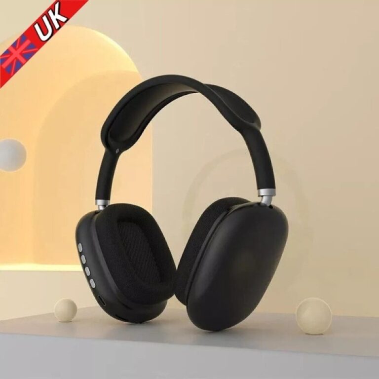 wireless bluetooth headphones with noise cancelling over ear earphones 5.3 uk