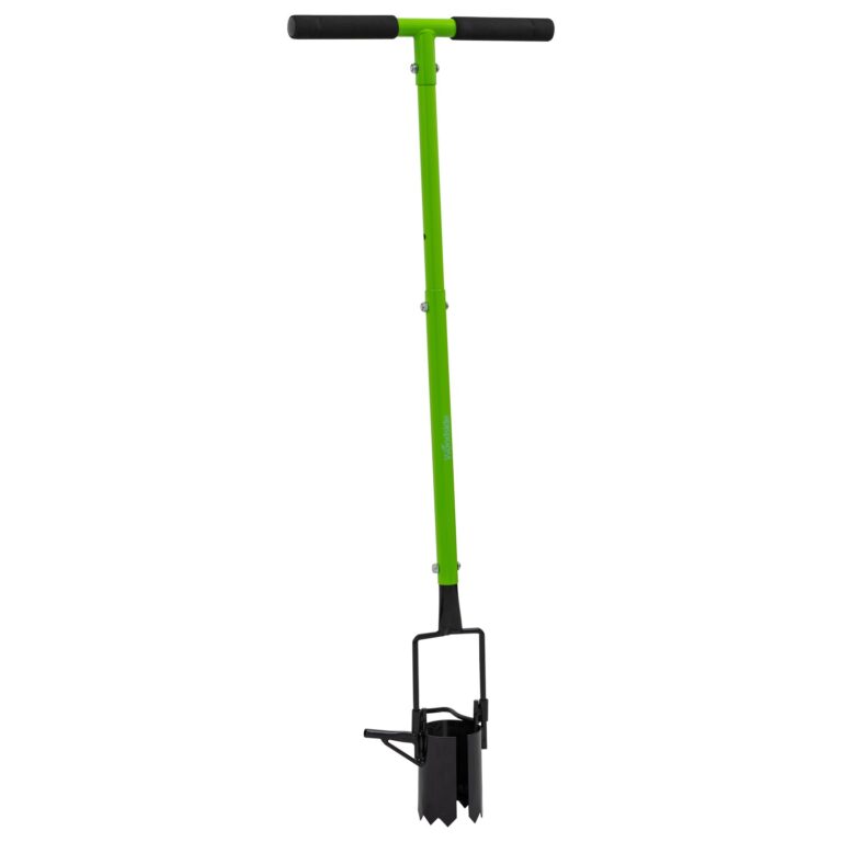 long handle garden bulb planter upright steel planting tool steel transplanter