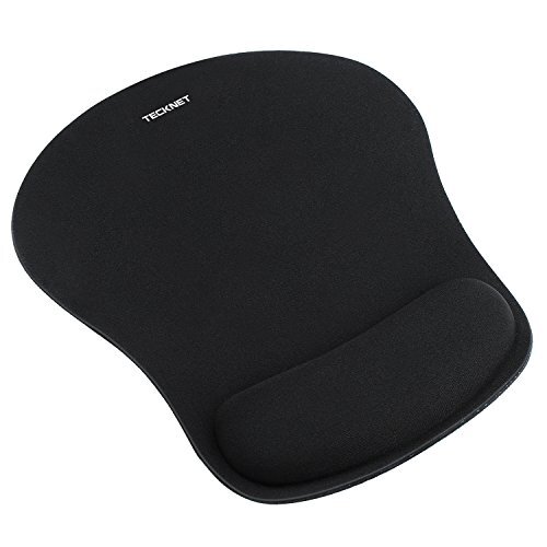 tecknet mouse mat with gel rest – non slip rubber base – special textured surfa