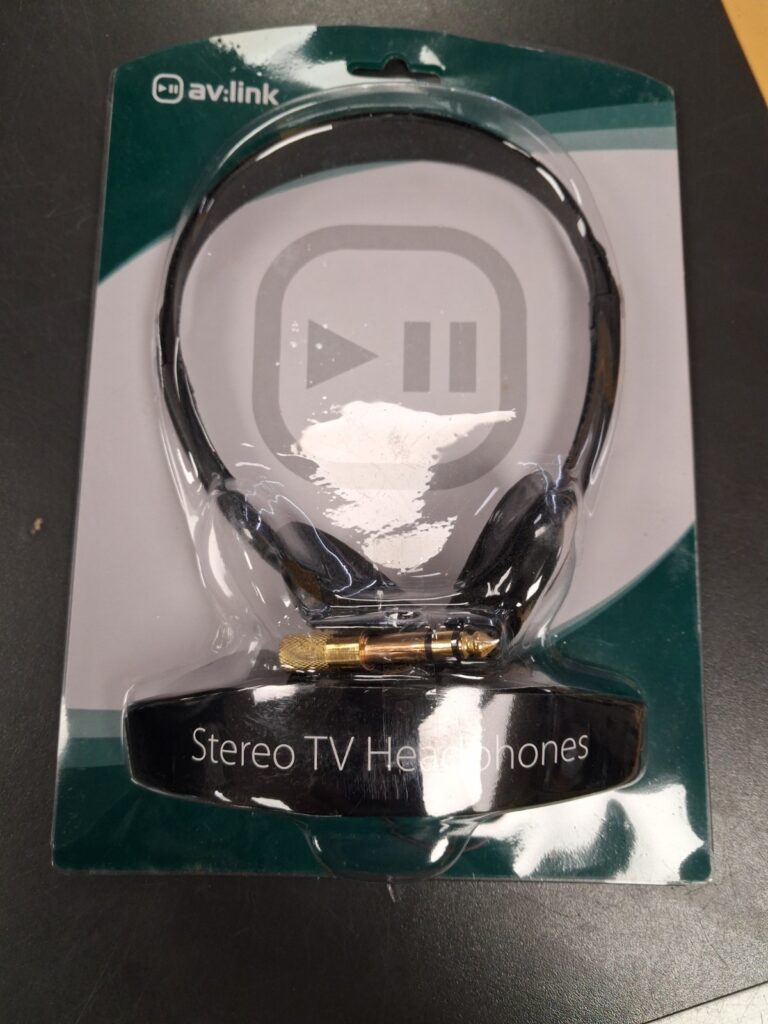 tv hi fi headphones over ear stereo long lead 5m cable with volume control