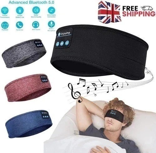 sleep headphones headband, snooze band sleep headphones bluetooth 5.2 free ship