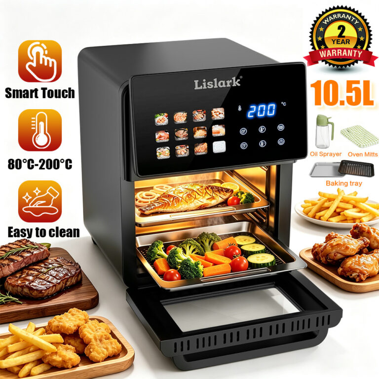 10.5l large air fryer 1400w low fat oil free healthy oven frying kitchen cooker