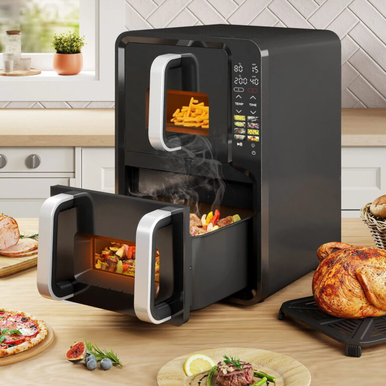 12L Dual Zone Digital Air Fryer 7+5L Cooker Low Fat OilFree Healthy Oven Kitchen 12l dual zone digital air fryer 7+5l cooker low fat oilfree healthy oven kitchen