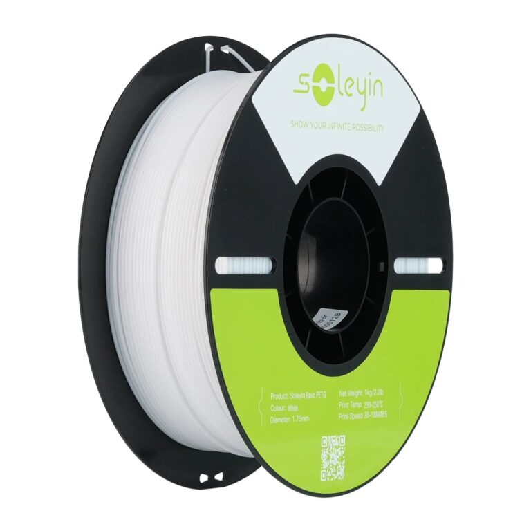 Soleyin Basic PETG 3D Printing Filament 1kg - White soleyin basic petg 3d printing filament 1kg – white
